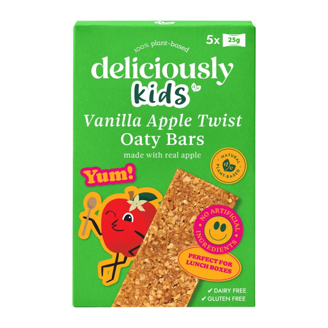 Deliciously Kids Vanilla Apple Twist Oaty Bars 5x25g