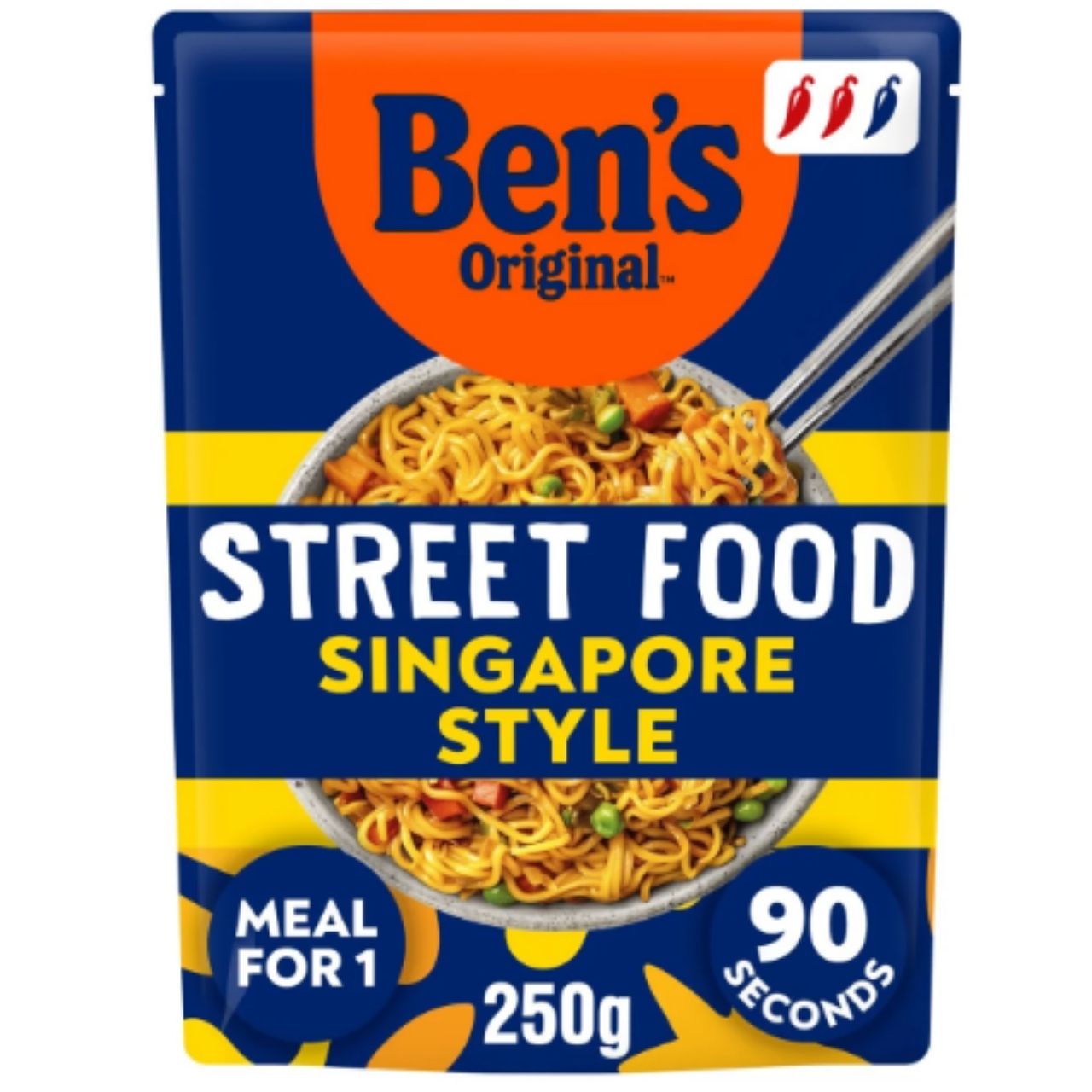 Ben's Original Street Food Microwave Noodles Singapore Style - 250g