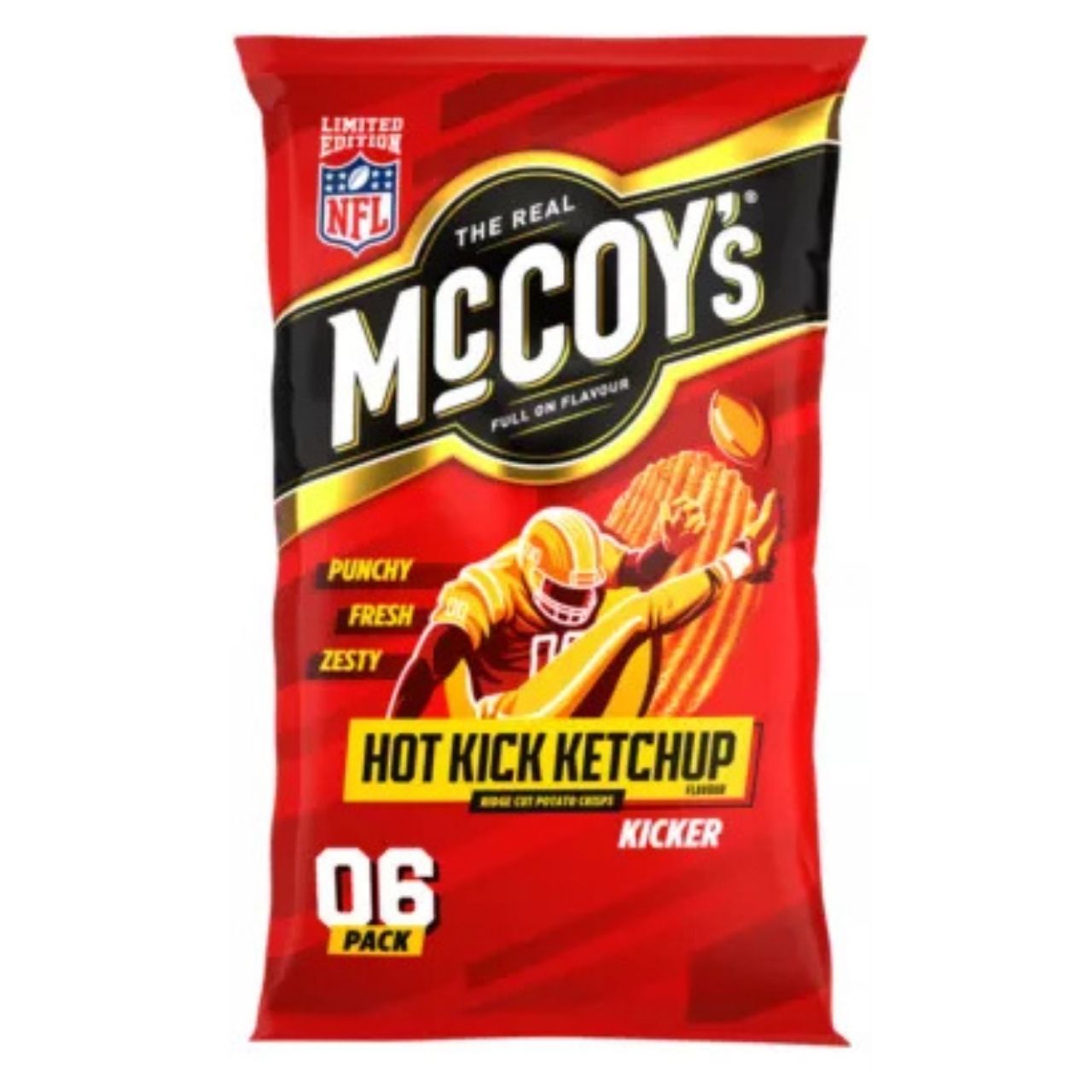 McCoy's Hot Kick Ketchup Multipack Crisps - 6x25g