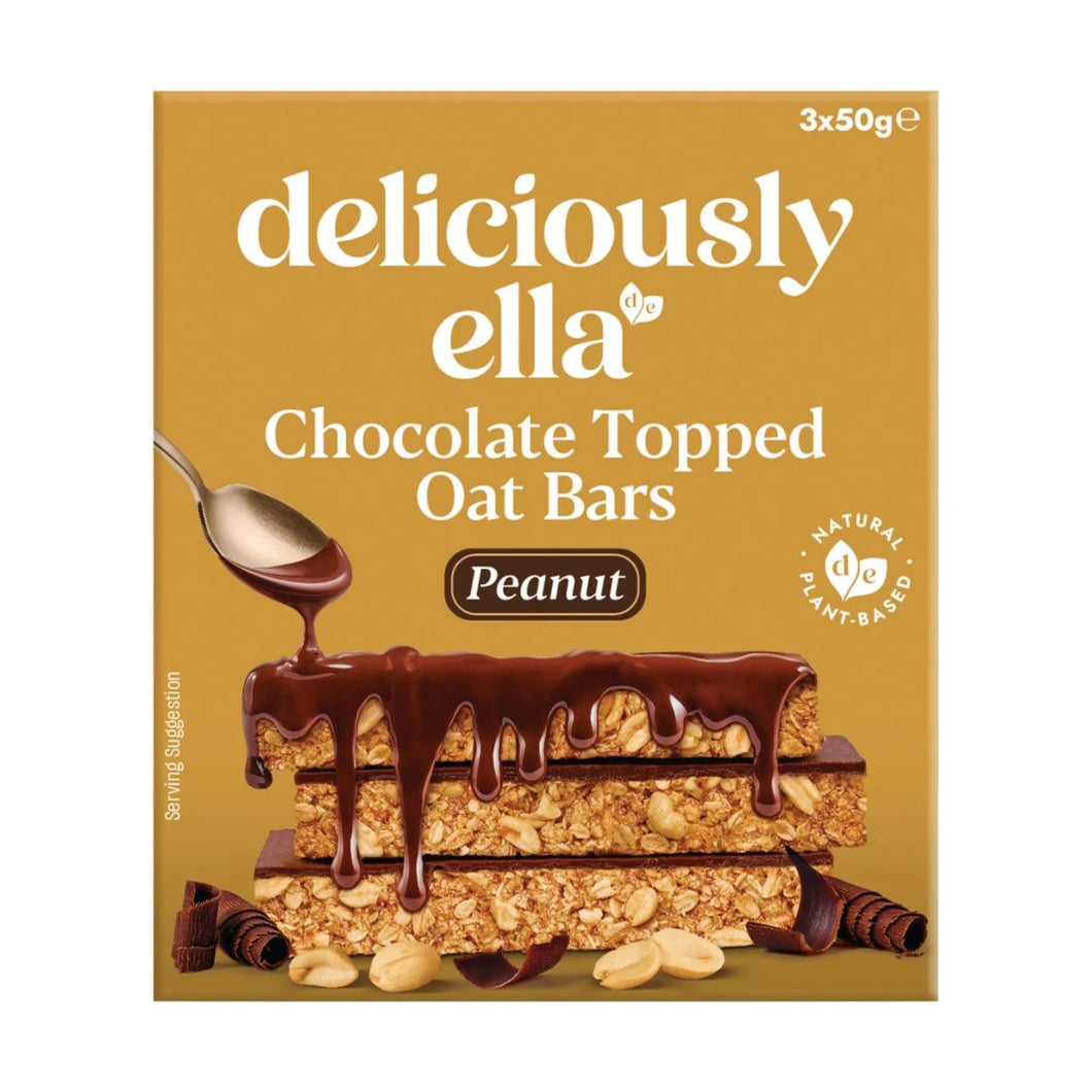 Deliciously Ella Peanut Chocolate Topped Oat Bar Multipack 3x50g