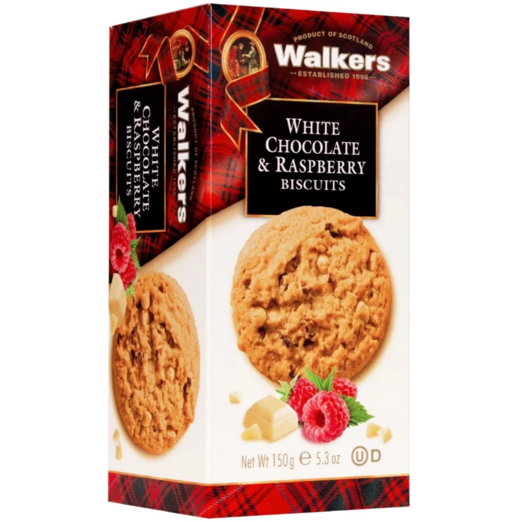 Walkers White Chocolate and Raspberry Biscuits, 150g