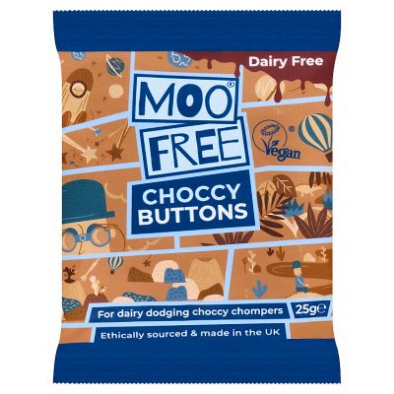 Moo Free Choccy Buttons - 25g