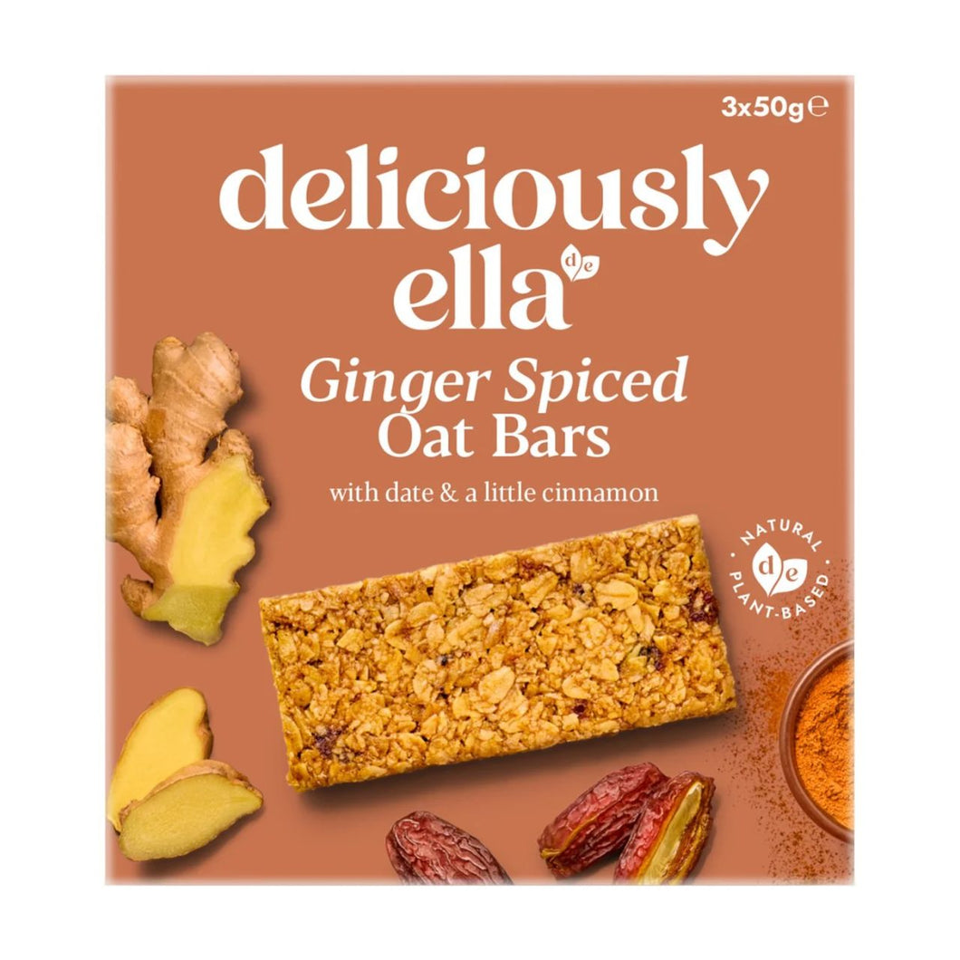 Deliciously Ella Ginger Spiced Oat Bars Multipack 3x50g
