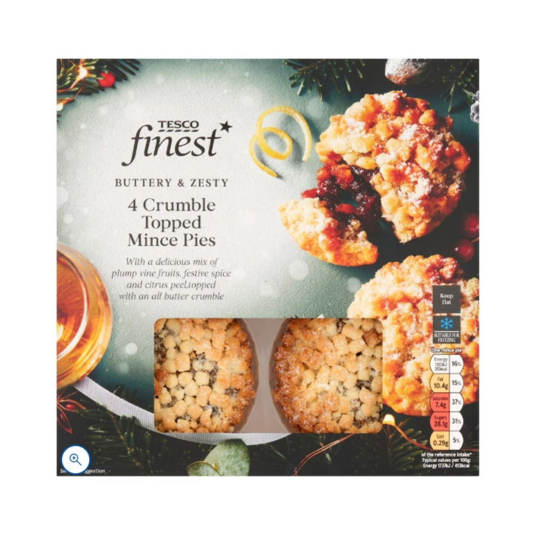 Tesco Finest 4 Crumble Topped Mince Pies