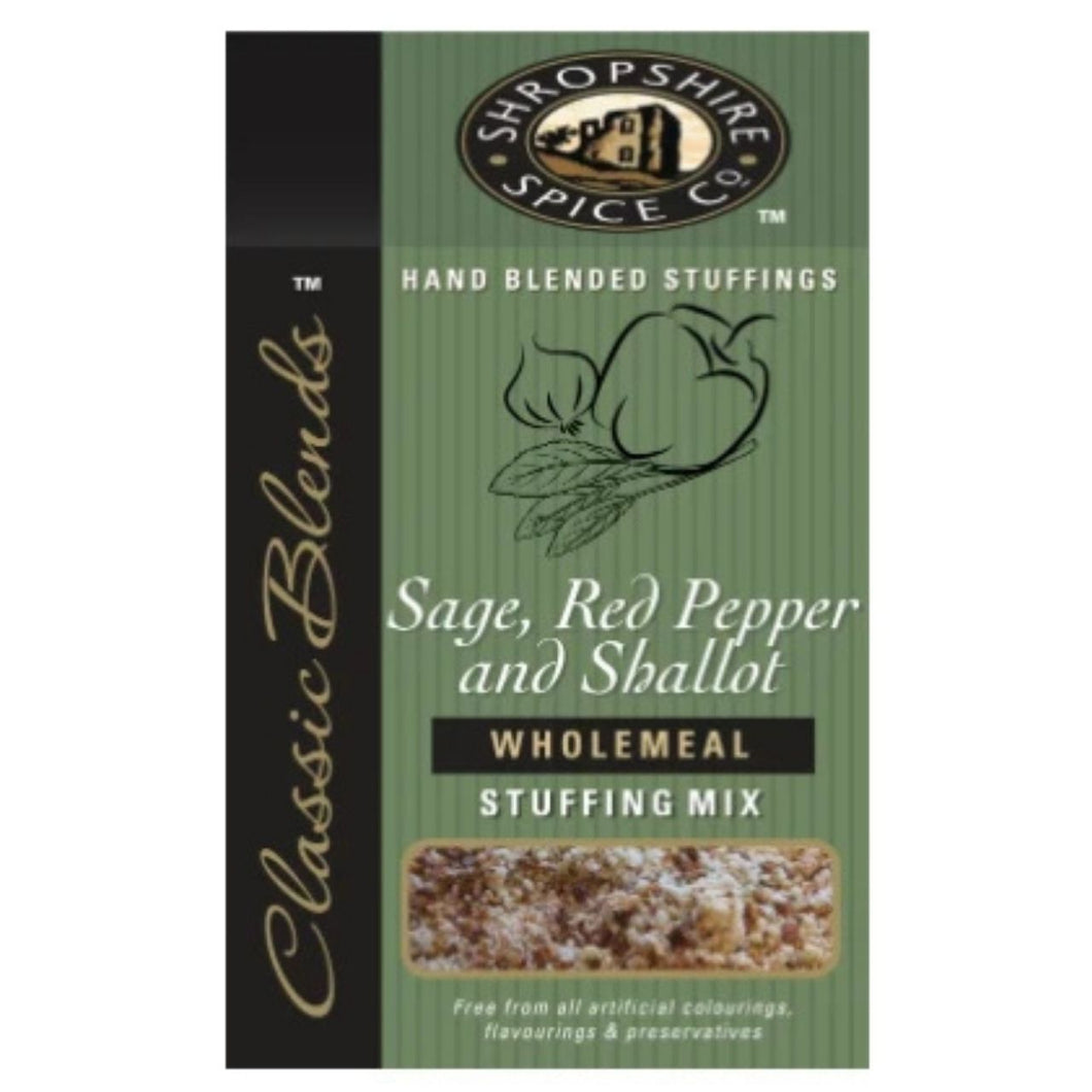 SHROPSHIRE SPICE CO. Sage, Red Pepper & Shallot Wholemeal Stuffing Mix 150g