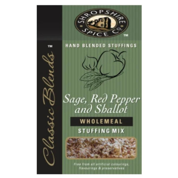 SHROPSHIRE SPICE CO. Sage, Red Pepper & Shallot Wholemeal Stuffing Mix 150g