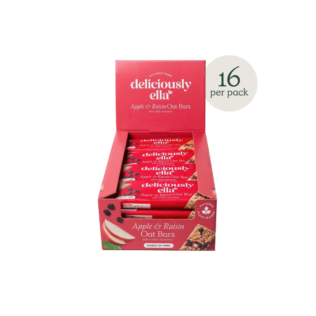 Deliciously Ella Apple, Raisin & Cinnamon Oat Bar case 16x50g