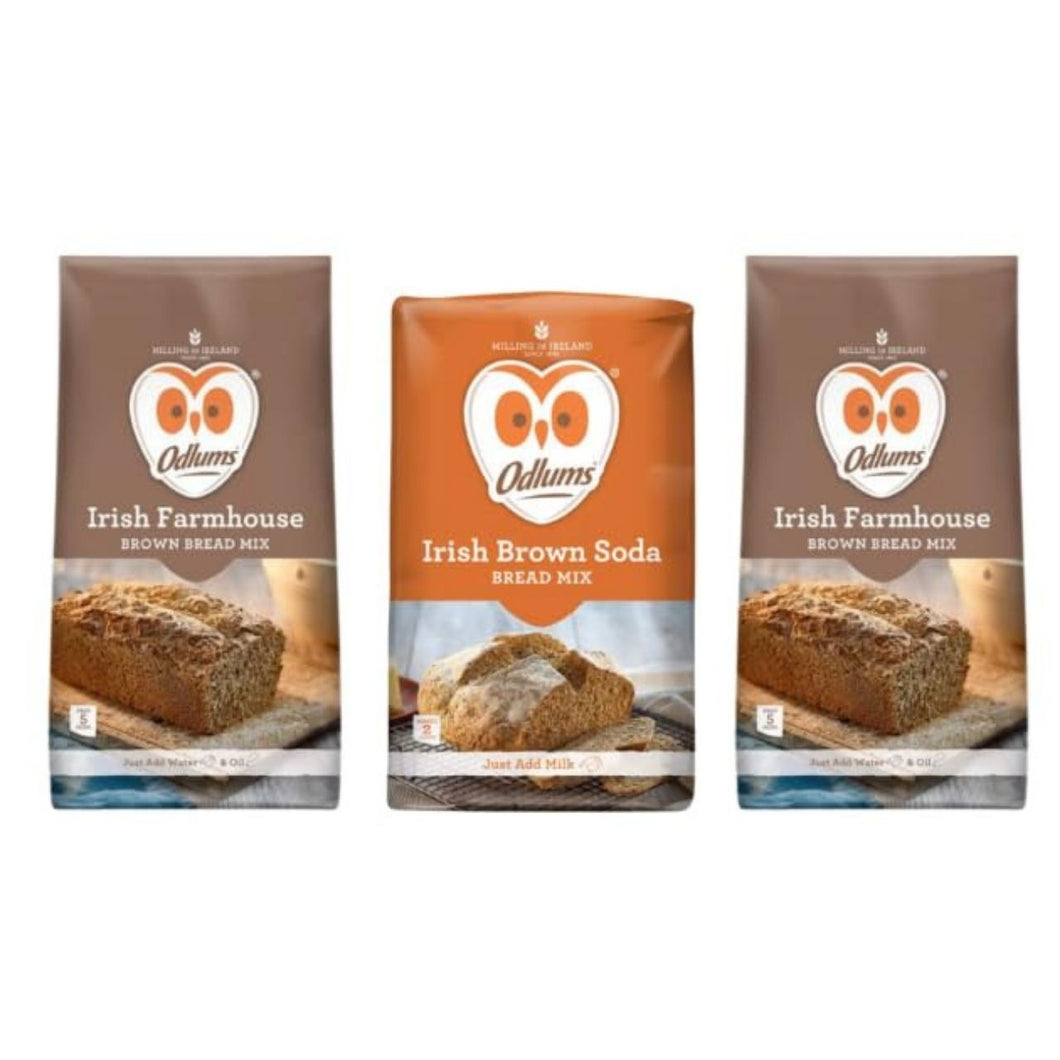 Odlums Irish Farmhouse Brown Bread Mix and Irish Brown Soda Bread Mix