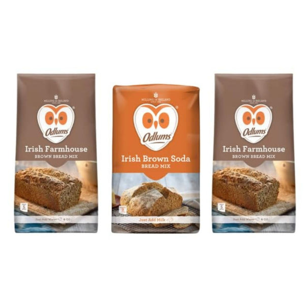 Odlums Irish Farmhouse Brown Bread Mix and Irish Brown Soda Bread Mix