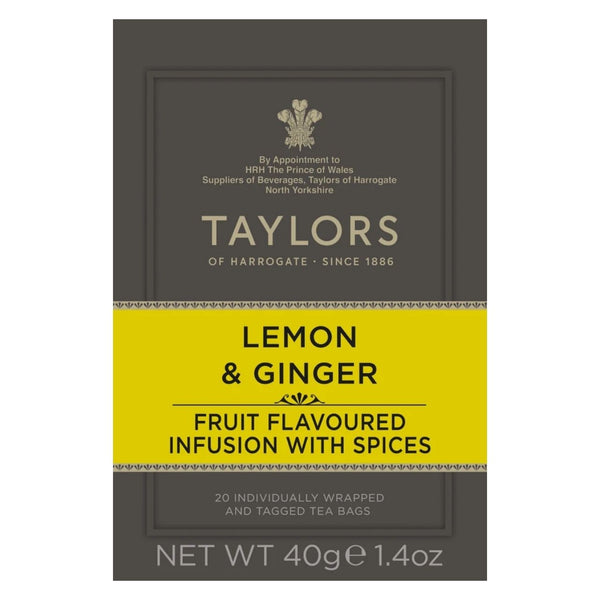 Taylors Of Harrogate 20 Lemon & Ginger Teabags