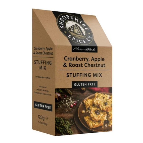 SHROPSHIRE SPICE CO. Gluten Free Cranberry, Apple & Chestnut Stuffing 120g