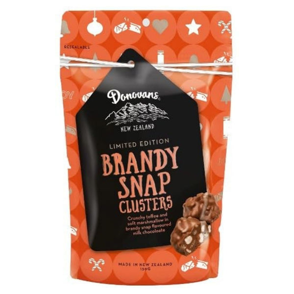 Donovans Brandy Snap Clusters, Crunchy Toffee and Marshmallow in Milk Chocolate, Limited Edition, 130g