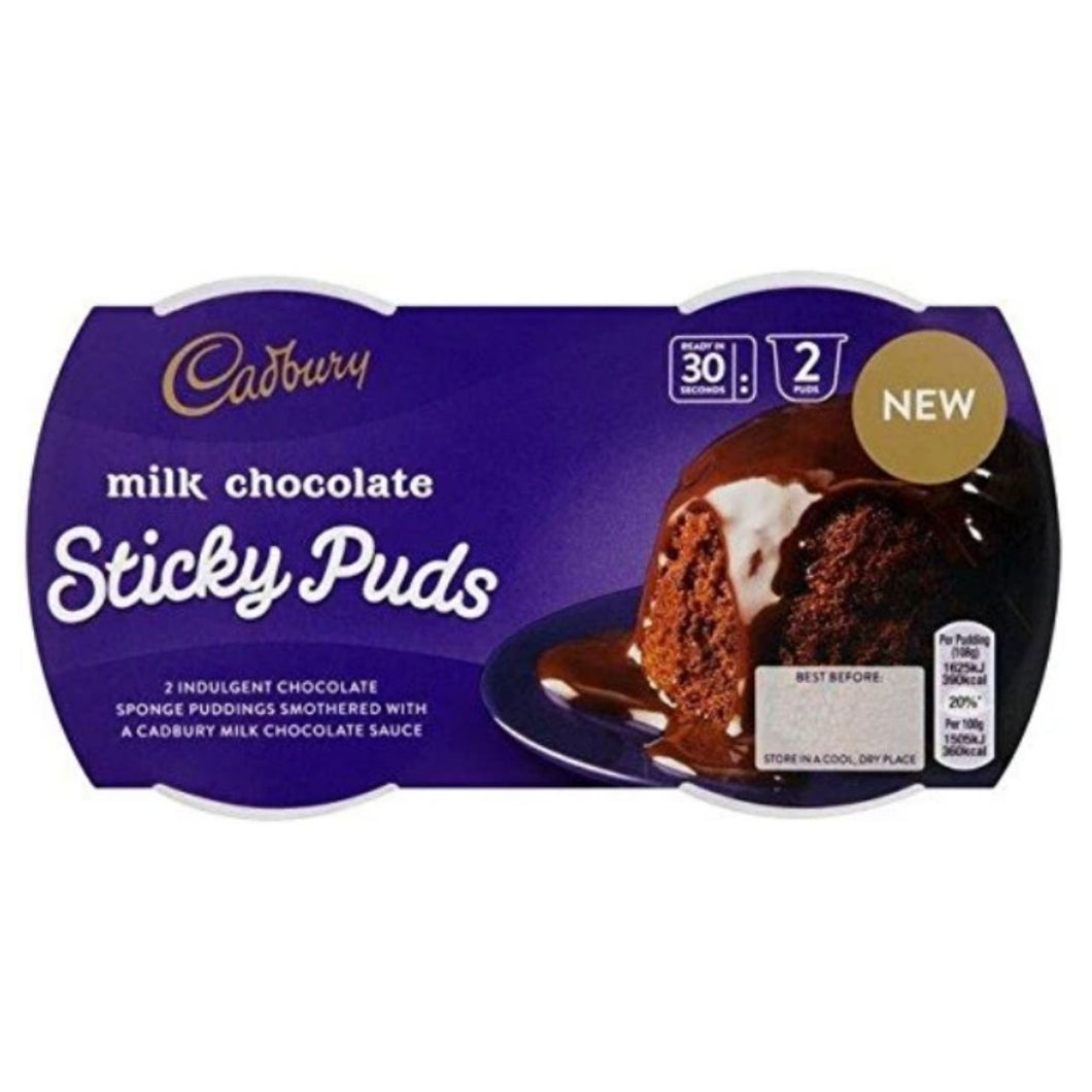 Cadbury Milk Chocolate Sponge Pudding Cake Desserts Pots 2x95g