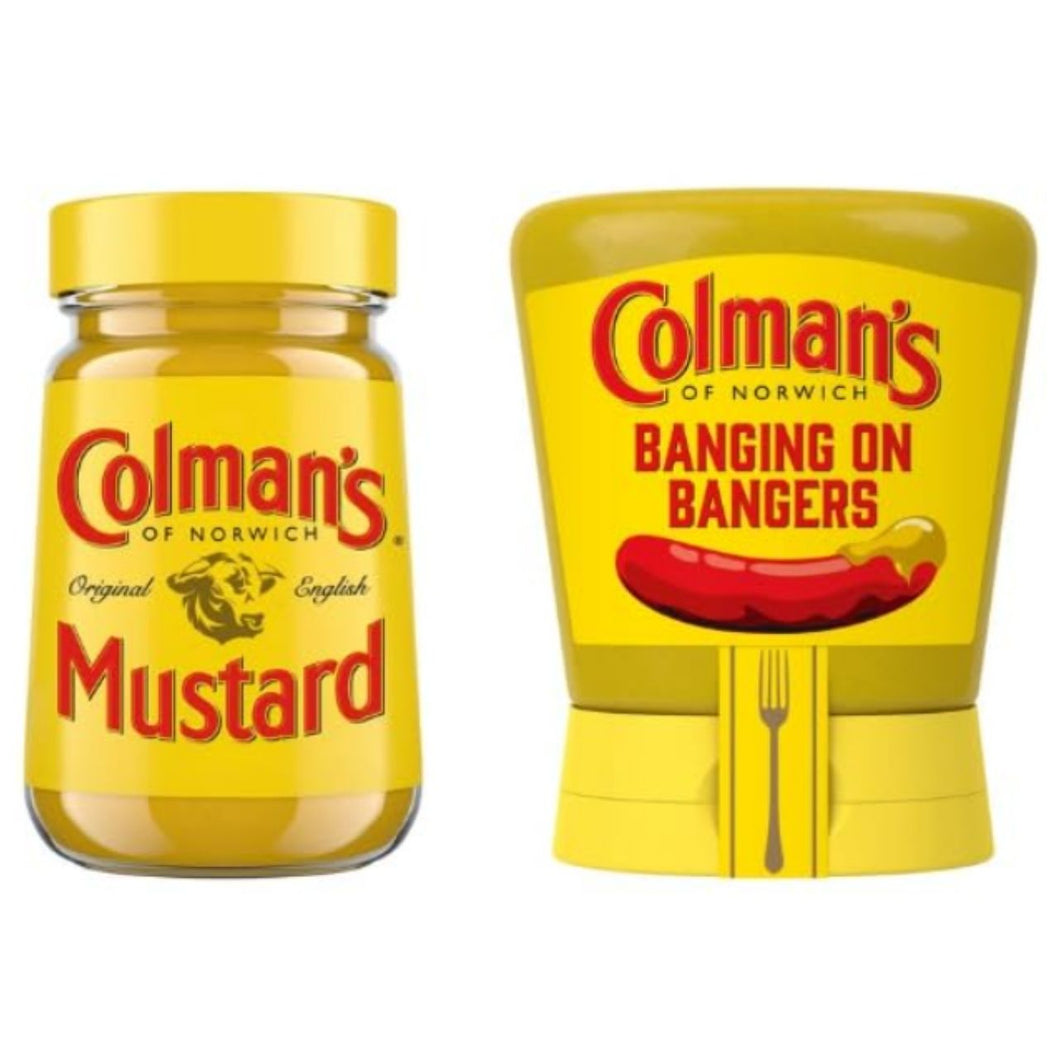 Colman's Original English Mustard and Banging on Bangers Condiment Set