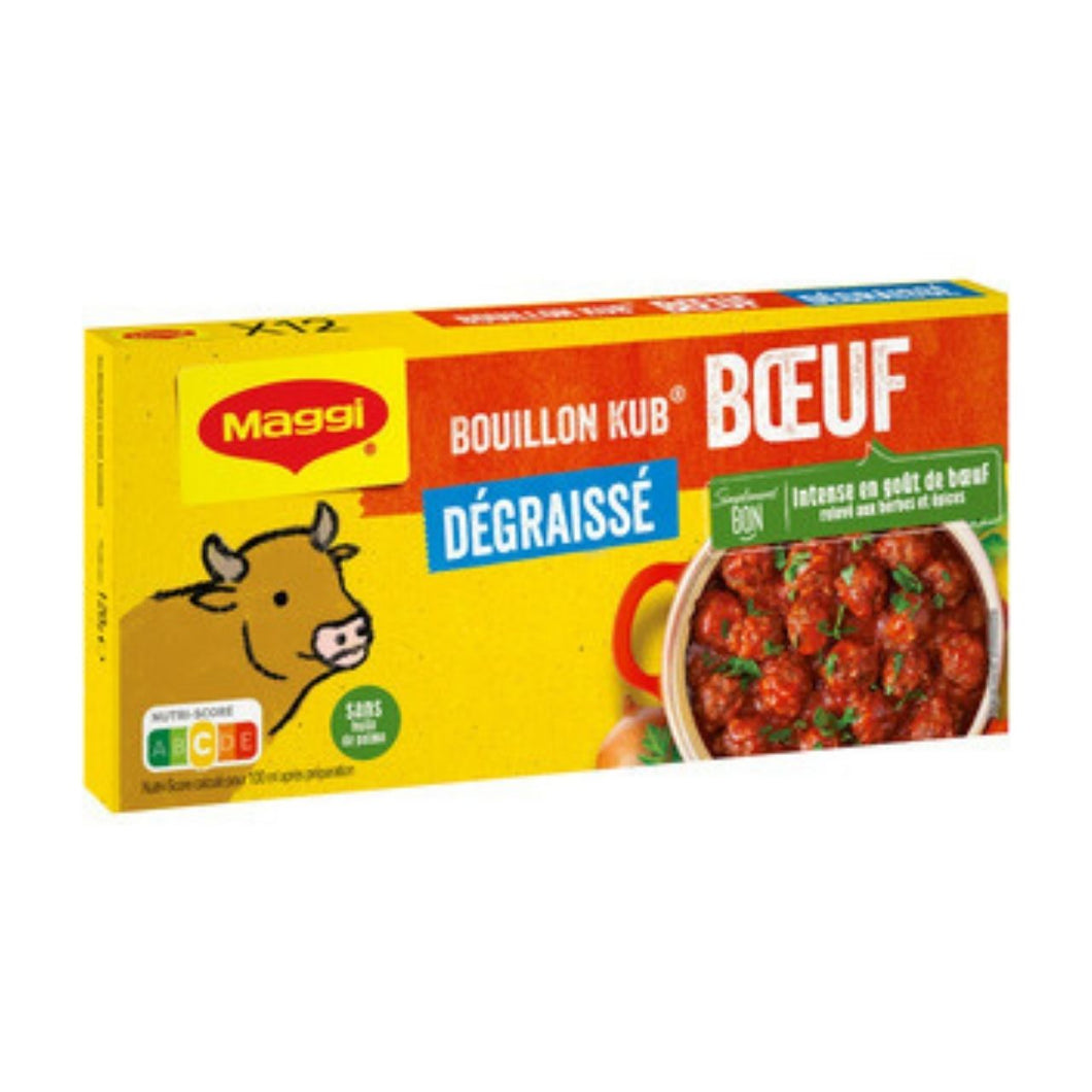 Maggi Bouillon De Boeuf Degraisse Cubes (x12) 128.4g