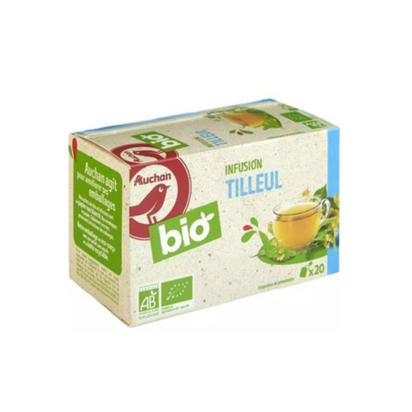 Auchan Infusion Bio Tilleul 20 Sachets 30g