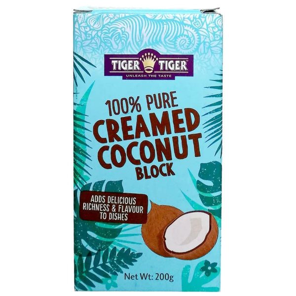 Tiger Tiger Creamed Coconut Block, 200g - Case of 40