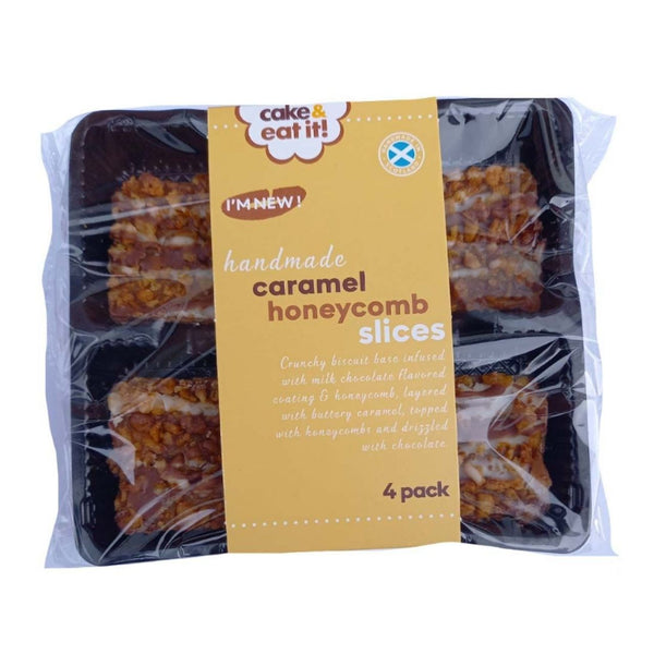 Cake & Eat It! Caramel Honeycomb Slices - x4 Slices