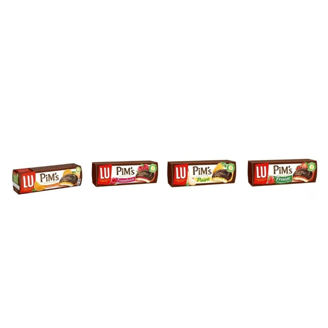 LU PiM's Biscuits, Assorted Flavours, Orange, Framboise, Poire, Fraise, Chocolate Topped Sponge Cakes