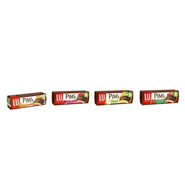 LU PiM's Biscuits, Assorted Flavours, Orange, Framboise, Poire, Fraise, Chocolate Topped Sponge Cakes