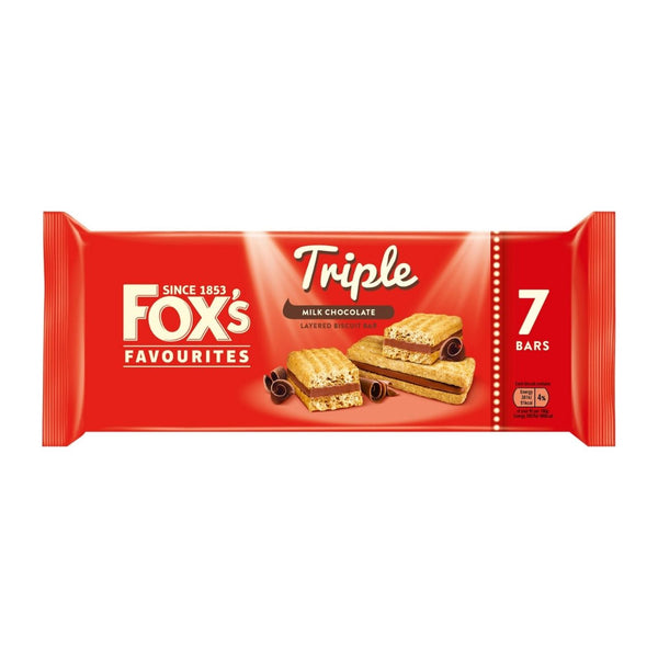 Fox's Favourites Triple Milk Chocolate Layered Biscuit Bar 7 x 19g (133g)
