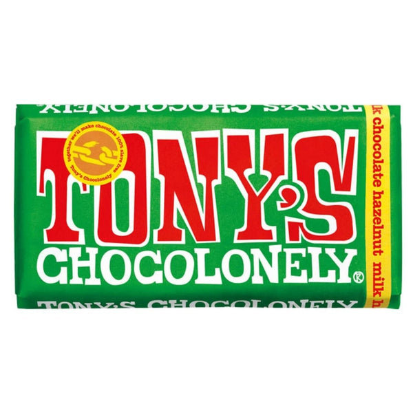 Tony's Chocolonely Milk Chocolate Hazelnut, 180g