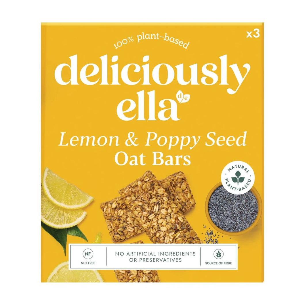 Deliciously Ella Lemon & Poppy Seed Oat Bar Multipack 3x50g