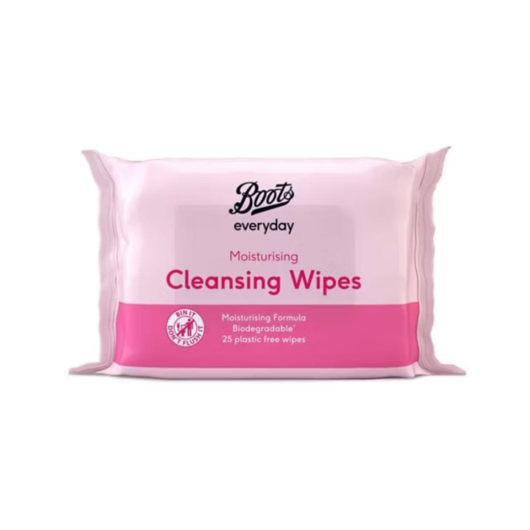 Boots Biodegradable Moisturising Cleansing Wipes 25s