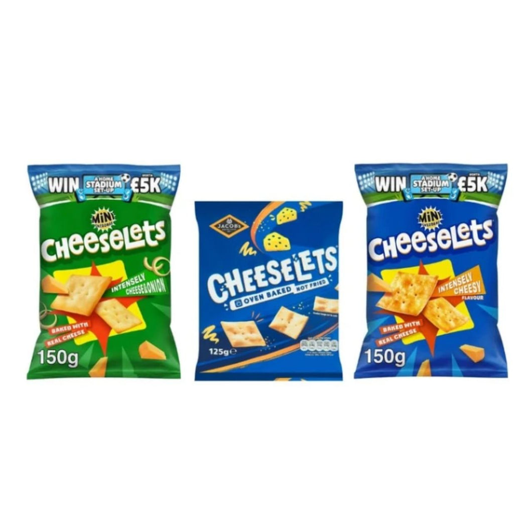 Jacob's Cheeselets Variety Pack – Sharing Bag, Intensely Cheesy & Cheese & Onion Snacks