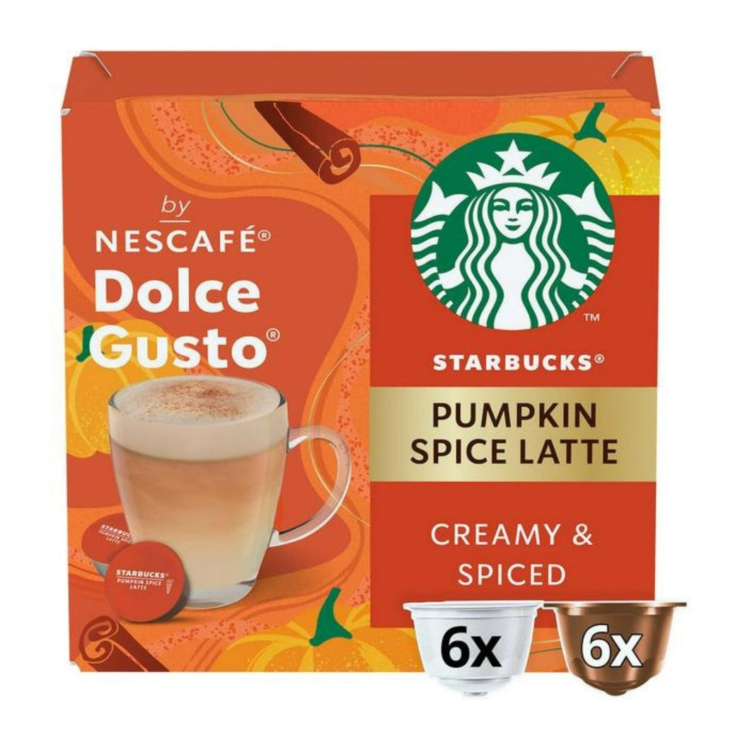 Starbucks 12 x Pumpkin Spice Latte by Nescafé Dolce Gusto Coffee Pods, Limited Edition