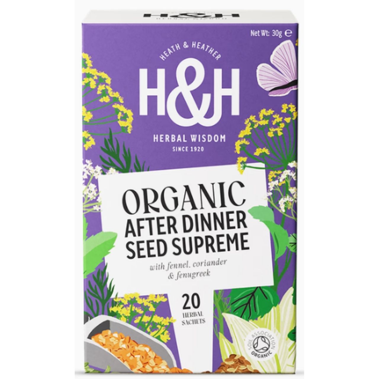 Heath & Heather Organic After Dinner Super Seeds 20 Tea Bags