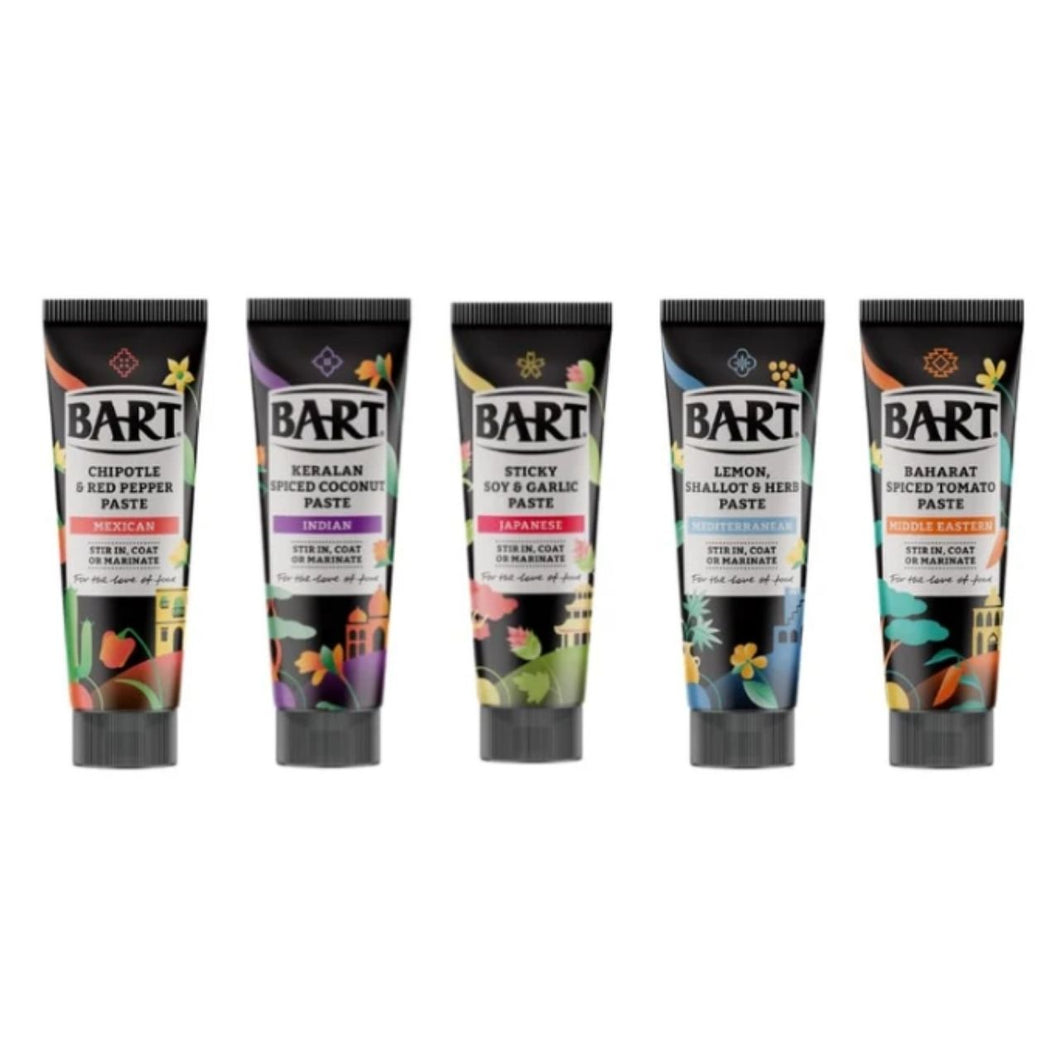 BART Flavour Paste Variety Set, Mexican, Indian, Japanese, Mediterranean, Middle Eastern, Pack of 5