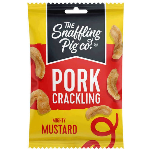 The Snaffling Pig Co. Pork Crackling Mighty Mustard, 40g