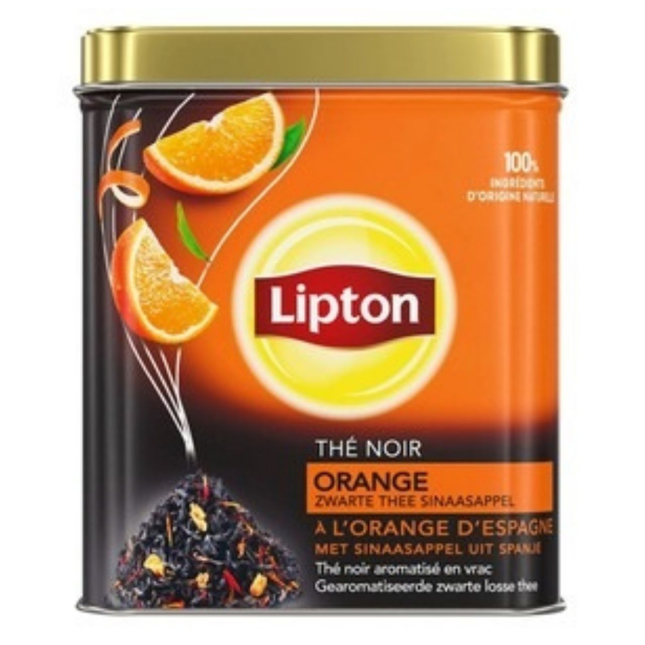 Lipton Thé Noir l'Orange d'Espagne Boite Metal 150g