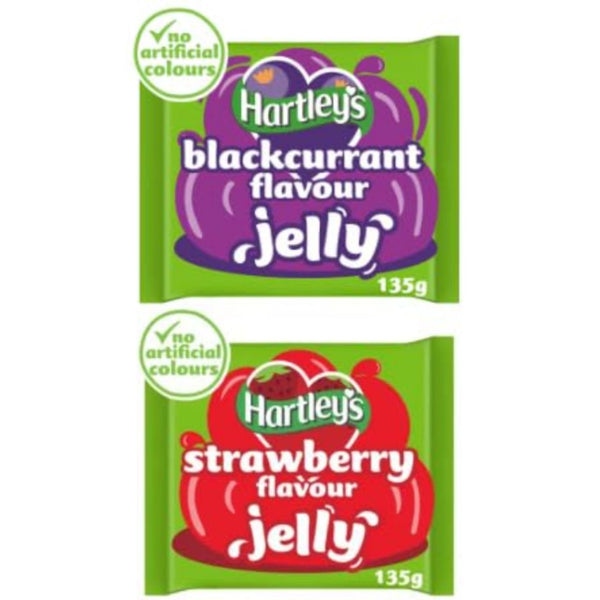 Hartley's Blackcurrant and Strawberry Flavour Jelly, No Artificial Colours, 135g