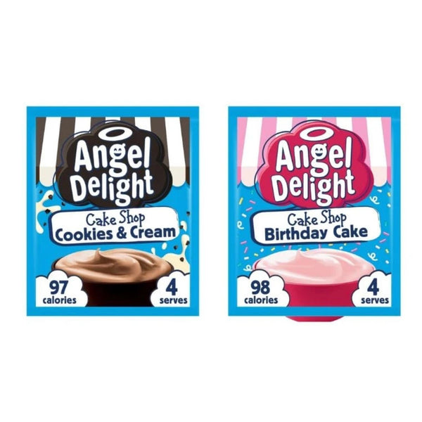 Angel Delight Cake Shop Cookies & Cream and Birthday Cake Dessert Mix