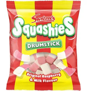 Swizzels Squashies Original Raspberry & Milk, 140g - Case of 12