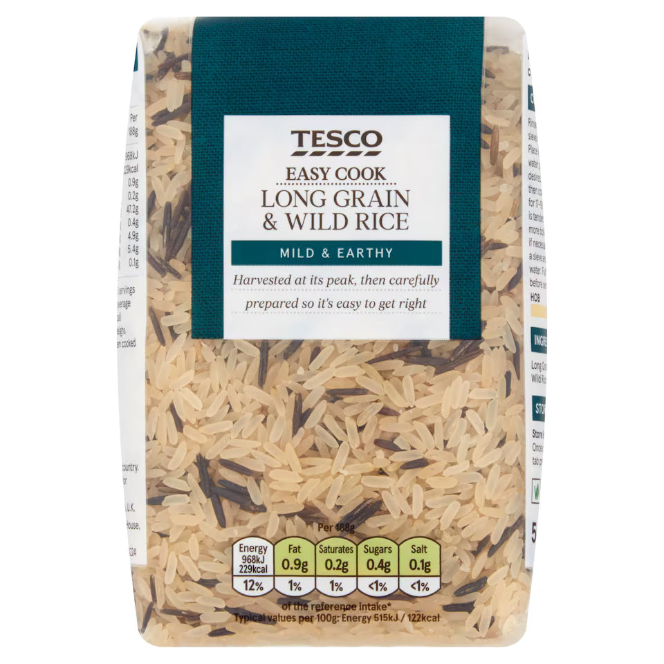 Tesco Easy Cook Long Grain & Wild Rice 500g