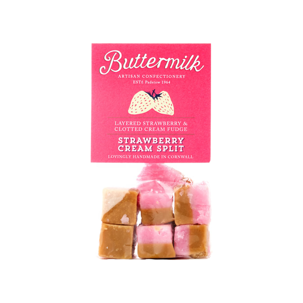 Buttermilk Strawberry Cream Split Fudge 175g