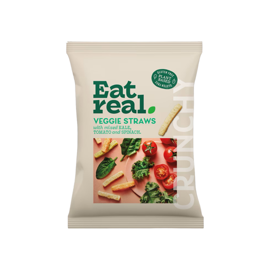 Eat Real Veggie Straws - Mixed Kale, Tomato & Spinach 110g