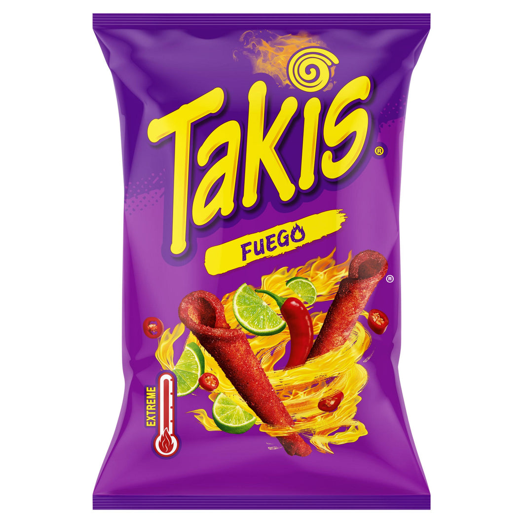 Takis Fuego Chilli and Lime Flavour Corn Snack 180g