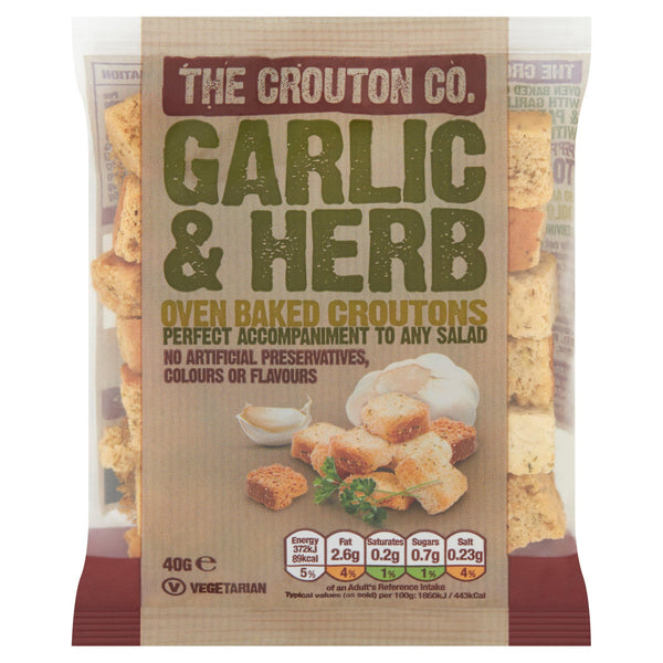 The Crouton Co. Garlic & Herb Oven Baked Croutons 40g
