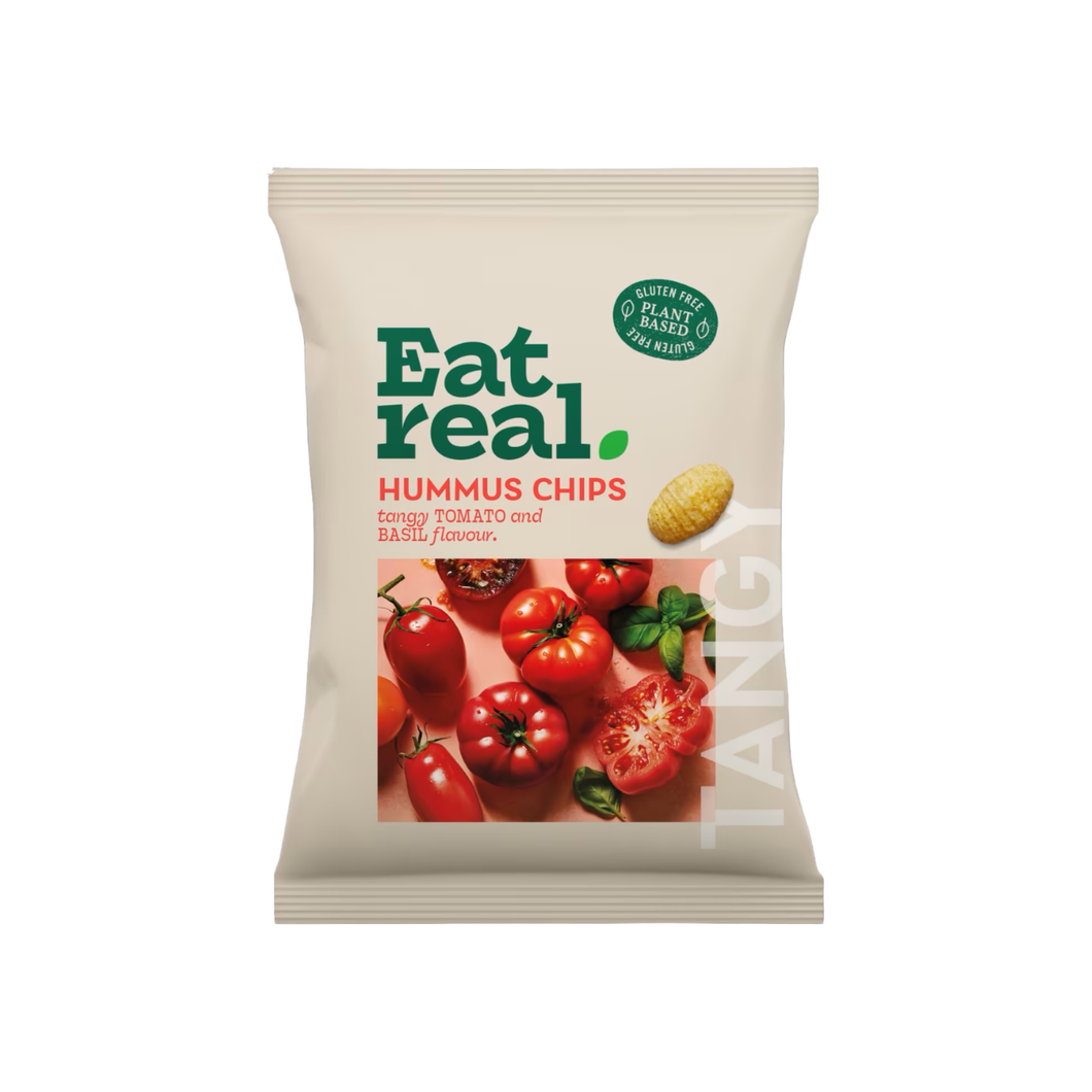 Eat Real Hummus Chips - Tangy Tomato & Basil Flavour 110g
