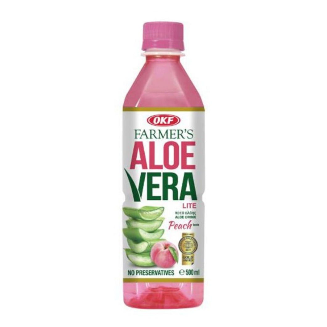 OKF Farmers Peach Aloe Vera Drink 500ml