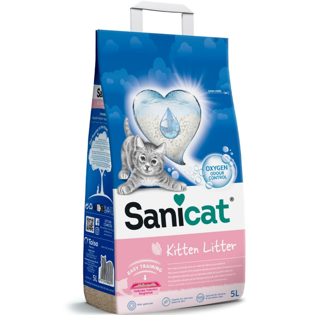 Sanicat Clay Non-Clumping Kitten Litter 5 Litre