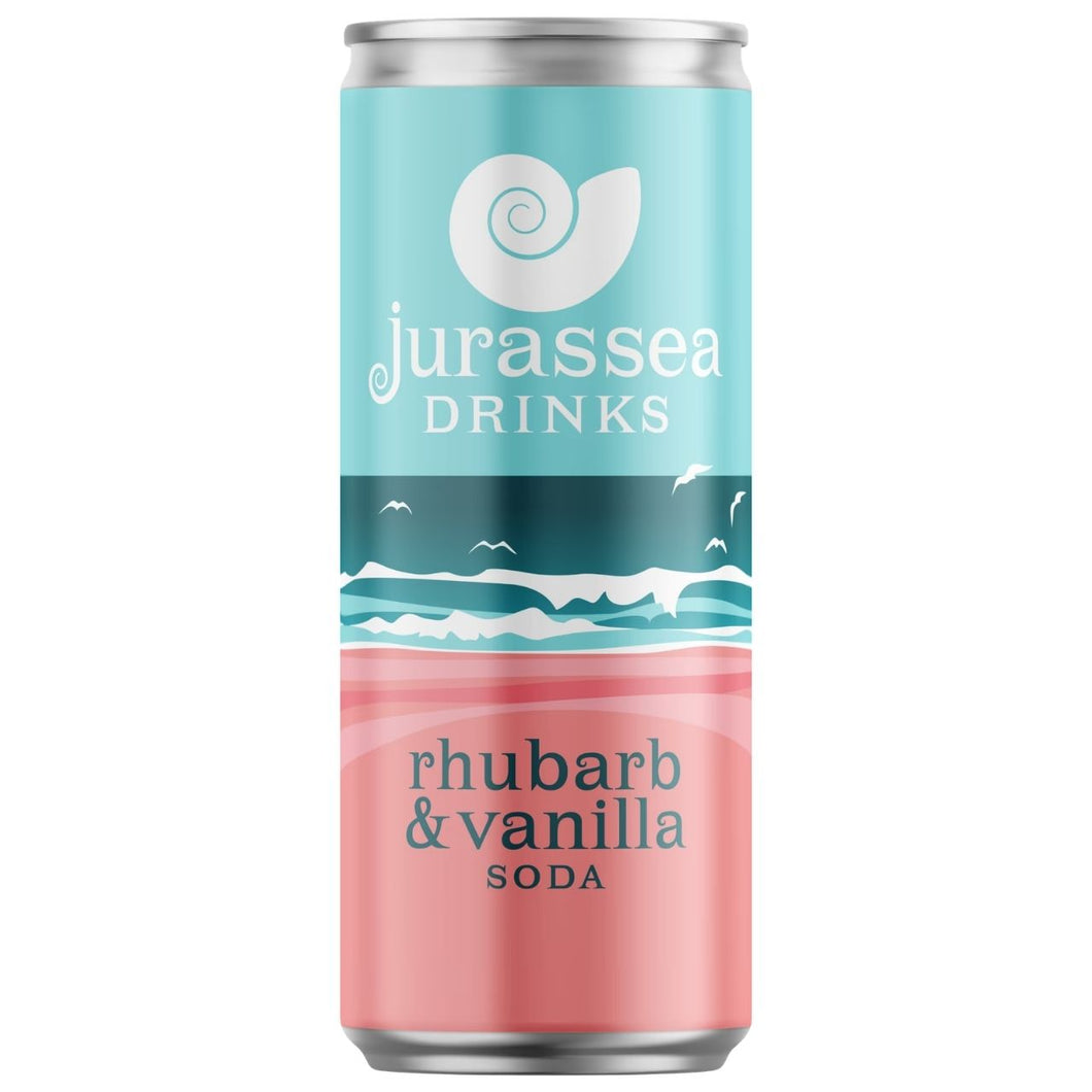 Jurassic Drinks Rhubarb & Vanilla Soda - Can 250ml