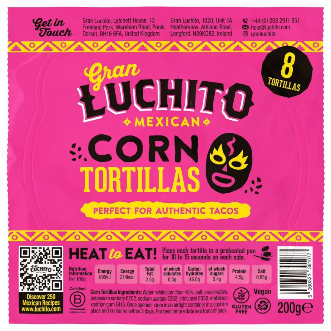 GRAN LUCHITO 8 Corn Tortillas 200g
