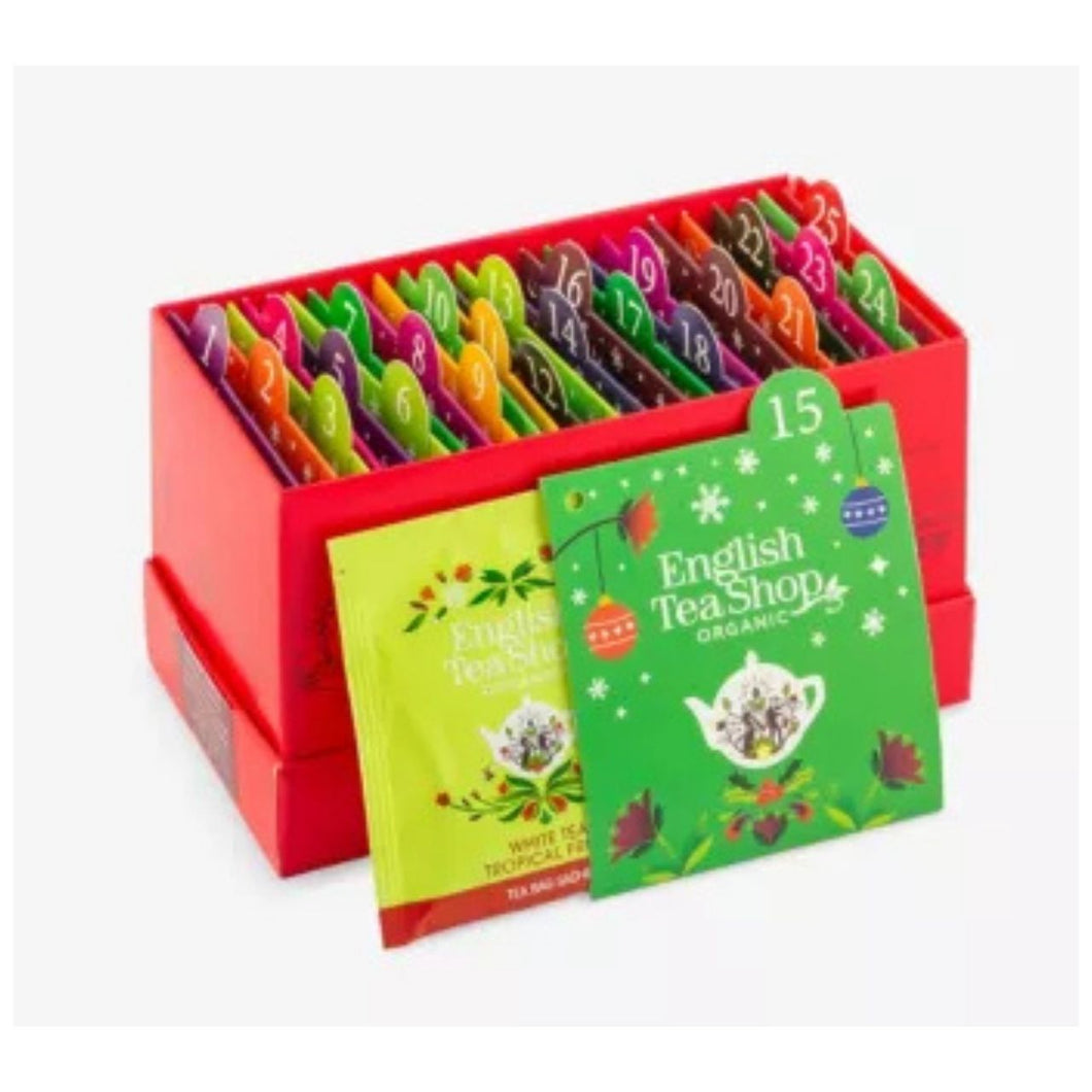 English Tea Shop Organic tea festive blends advent calendar box of 25