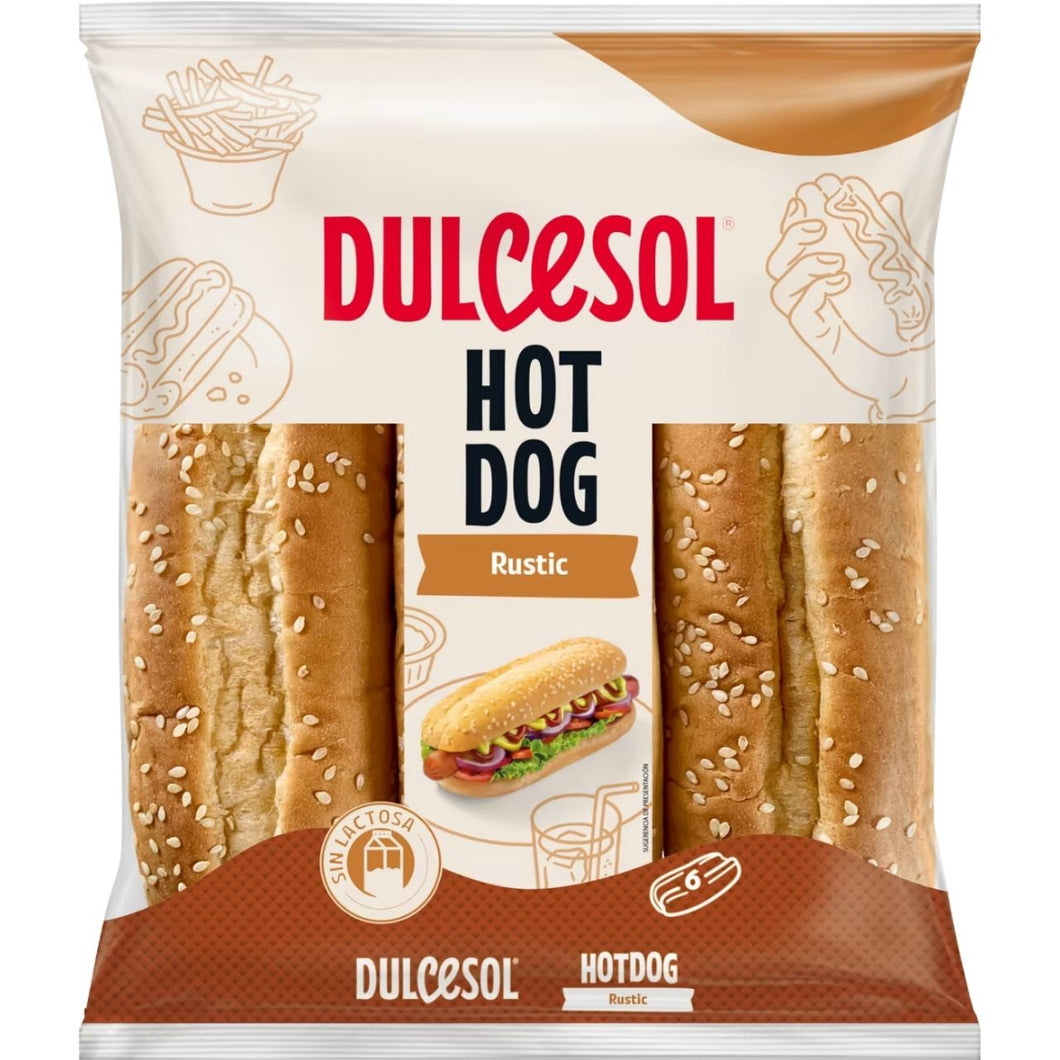 Dulcesol 6 Rustic Hot Dog Buns with Sesame 330g