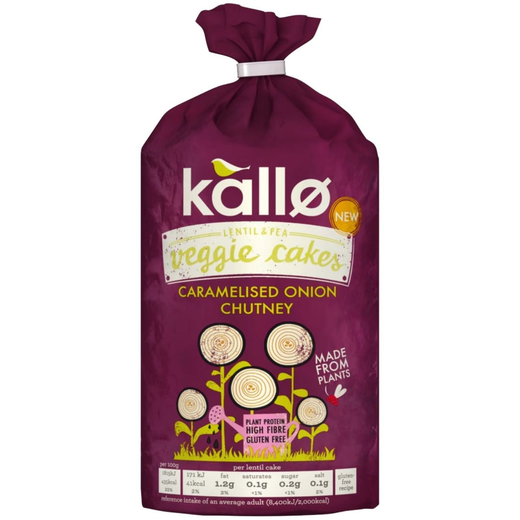 Kallo Caramelised Onion Chutney Veggie Rice Cakes 122g